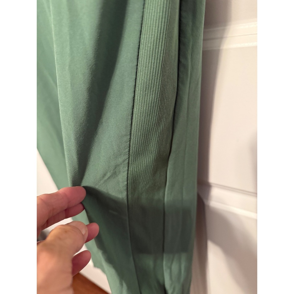 Athleta Green Athleisure Jogger Ankle Pants Women's Brooklyn Sz 6 Ribbed Sides - Picture 2 of 14